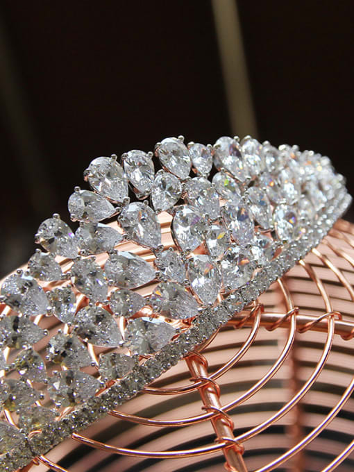 Cong Love Micro crown bride wedding crown inlaid CZ Crystal Tiara hair accessories 2