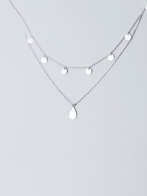 Rosh 925 Sterling Silver With  Simplistic  Smooth Round Multi Strand Necklaces 0