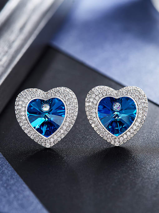 CEIDAI austrian Crystals Heart-shaped stud Earring 2
