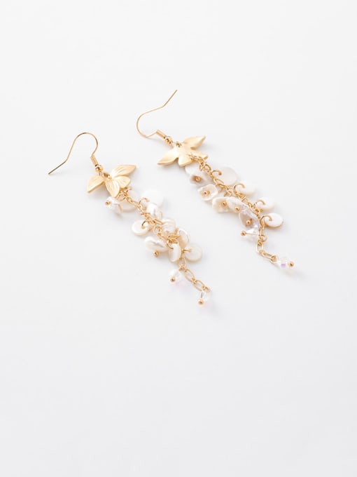 Girlhood Alloy With Gold Plated Fashion Charm Hook Earrings 1