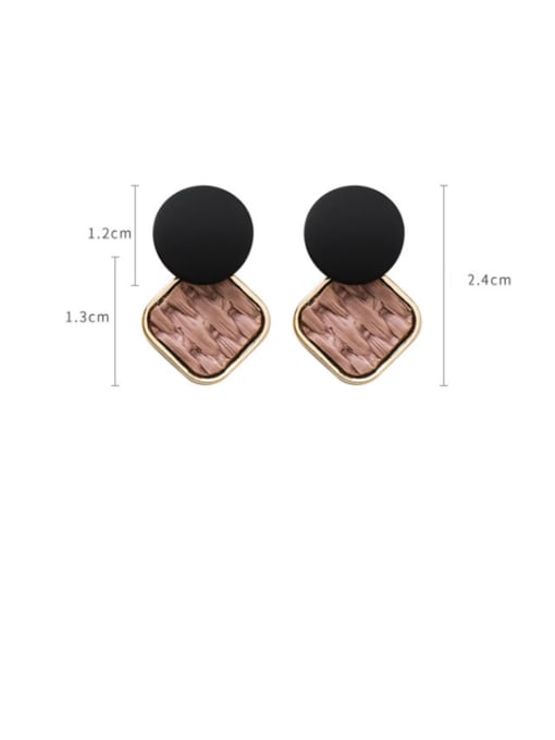 Girlhood Alloy With Rose Gold Plated Simplistic  Leopard Geometric Drop Earrings 3