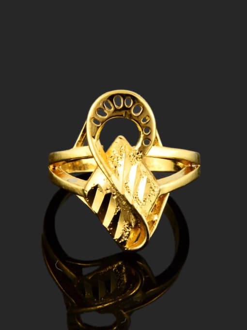 Yi Heng Da Personality 24K Gold Plated Number Eight Shaped Ring 1
