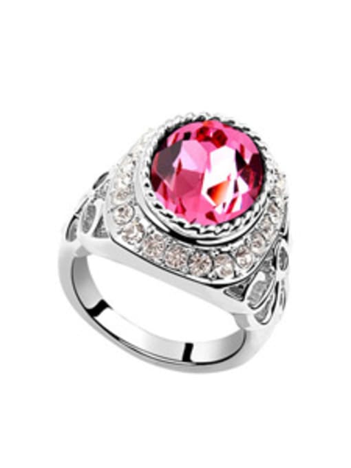 QIANZI Exaggerated Cubic austrian Crystals Alloy Ring 2