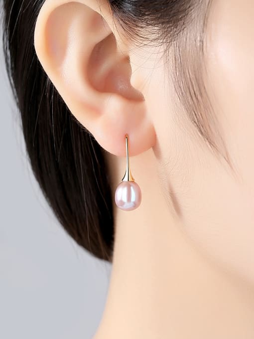 CCUI Sterling silver natural freshwater pearl minimalist earrings 1