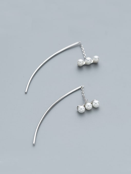 One Silver Women Fresh Shell Line Earrings 0