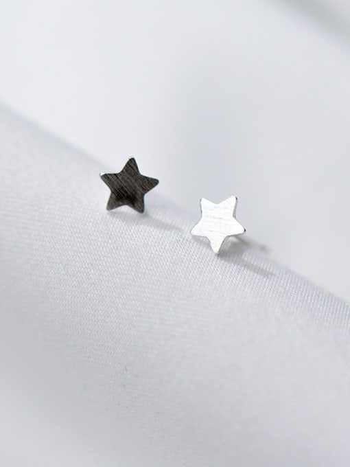 Rosh Women Fashion Star Shaped S925 Silver Stud Earrings