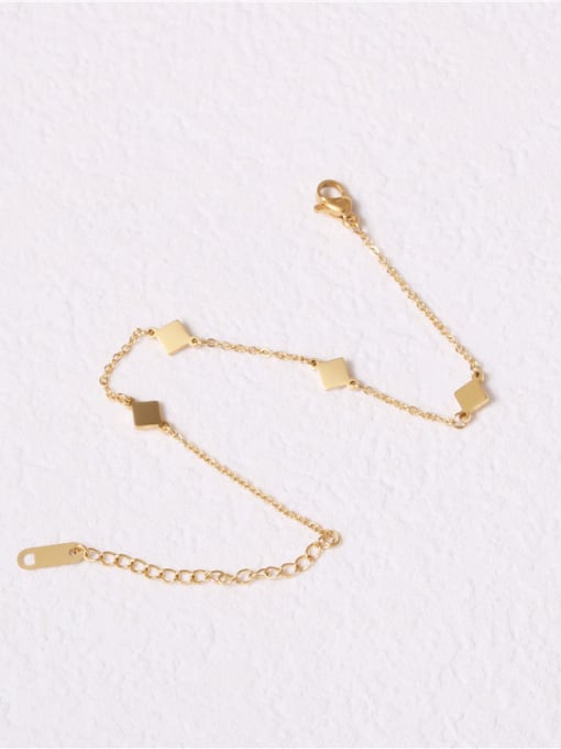 GROSE Titanium With Gold Plated Simplistic Geometric Bracelets 0