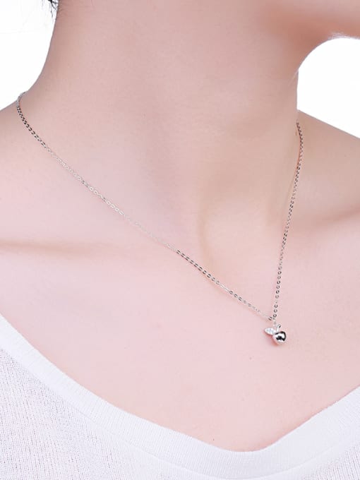 One Silver 2018 925 Silver Apple Necklace 1