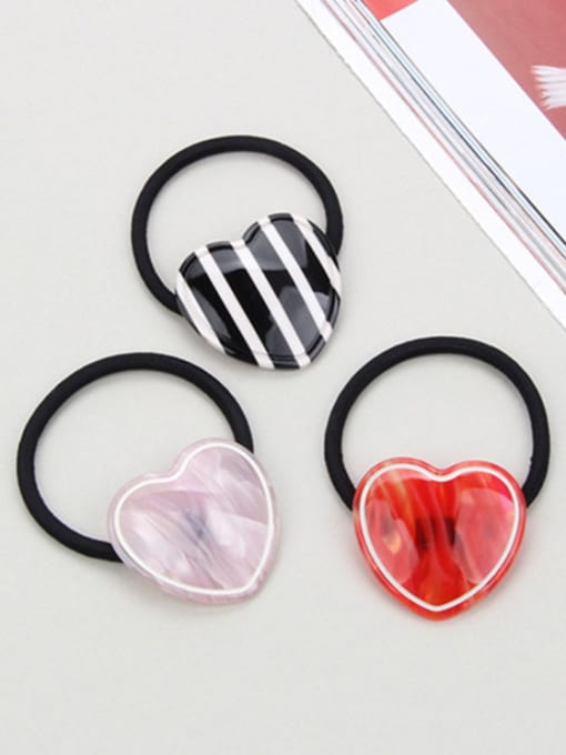 Chimera Rubber Band With Cellulose Acetate  Cute Heart ShapedHair Ropes 2