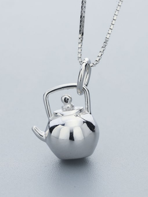One Silver Kettle Shaped Pendant 2