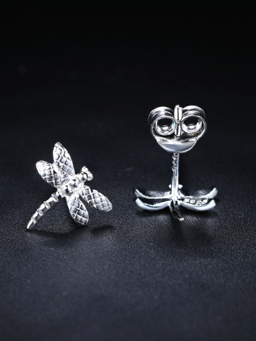 ZK Tiny Dragonfly 925 Sterling Silver Stud Earrings 2