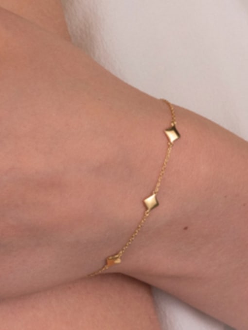 GROSE Titanium With Gold Plated Simplistic Geometric Bracelets 4