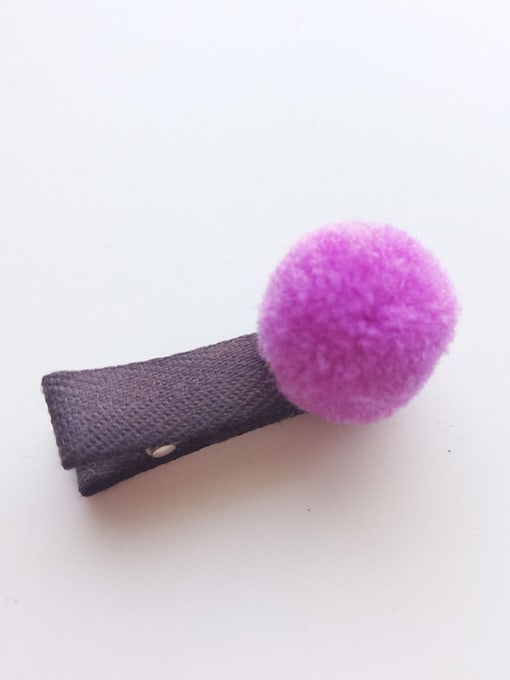 70502A Purple Color Ball Hair clip