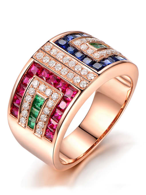 rose gold Copper With Rose Gold Plated Fashion Cubic Zirconia Rings