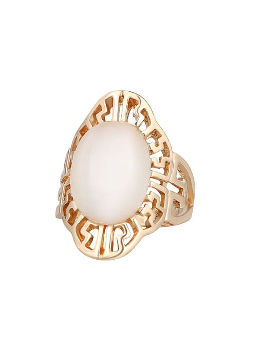 Gujin Retro style Hollow Opal stone Alloy Ring 0