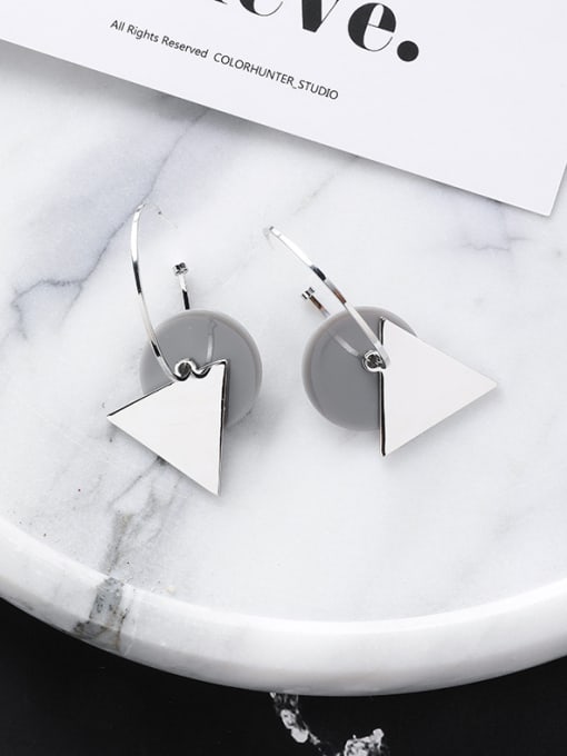 B platinum Alloy With Gold Plated Personality Geometric Drop Earrings