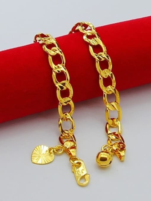 Yi Heng Da Women High Quality 24K Gold Plated Heart Shaped Bracelet 1