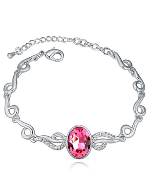 pink Fashion Oval austrian Crystal Alloy Bracelet