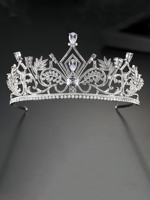 Platinum Copper With Platinum Plated Delicate Crown Tiaras & Crowns