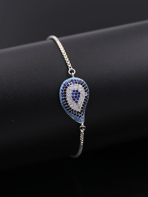 Silvery Water Drop Turquoise Bracelet