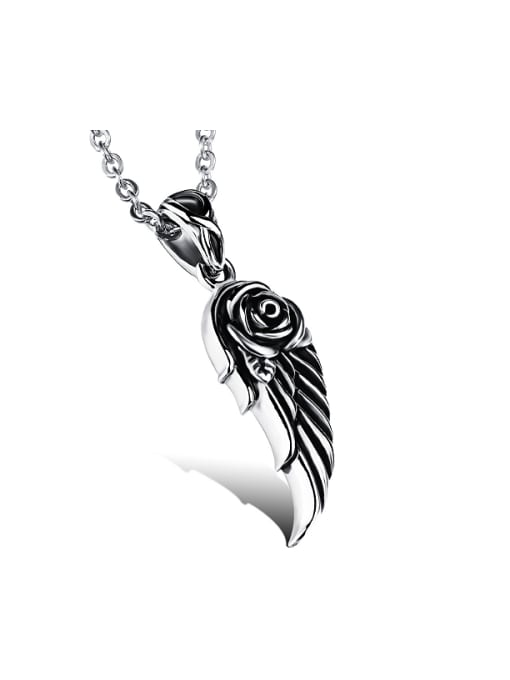 Open Sky Personalized Little Wing Titanium Necklace 0