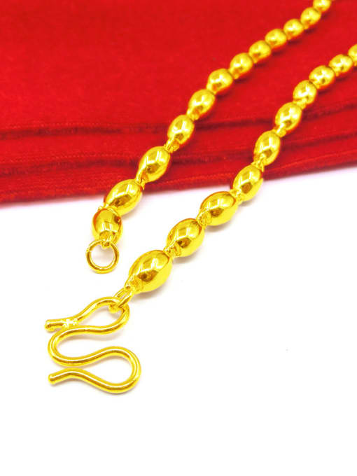 Neayou Men 24K Gold Plated Oval Shaped Necklace 1