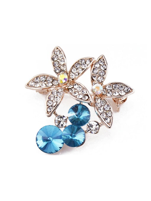 Inboe 2017 new new Flower-shaped Crystals Brooch 2