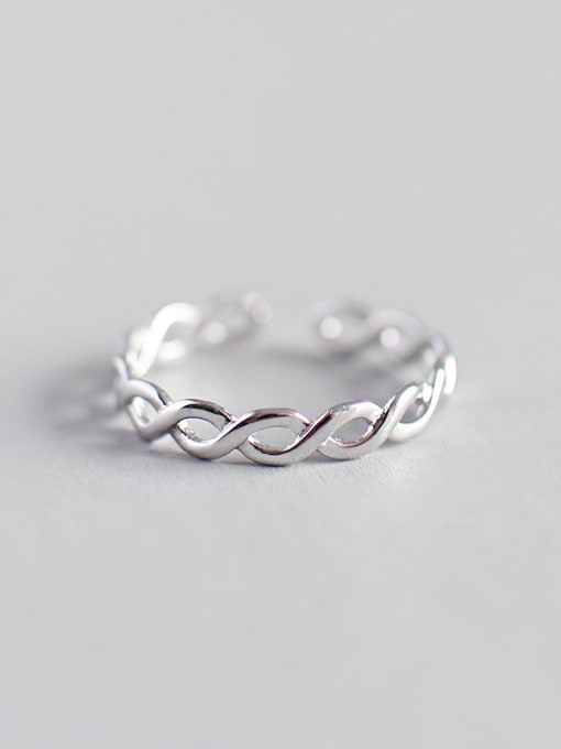 DAKA 925 Sterling Silver With Silver Plated Cute Rings 0
