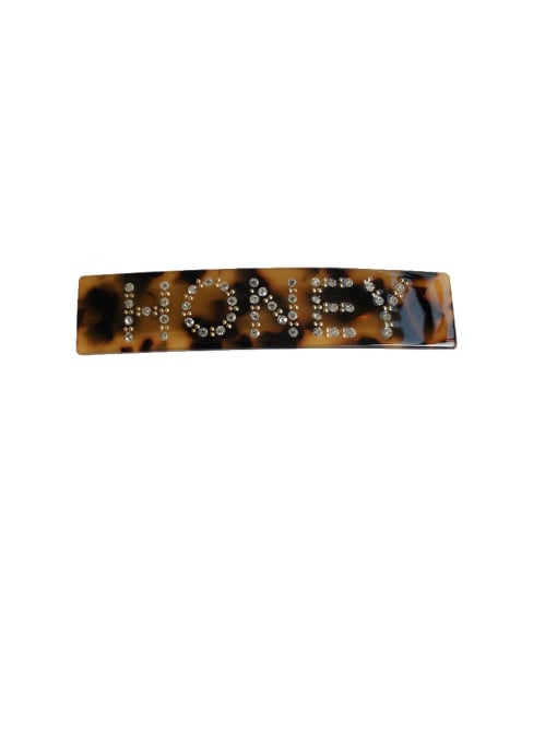 Honey dark brown Alloy With Cellulose Acetate Fashion  Geometric Barrettes & Clips