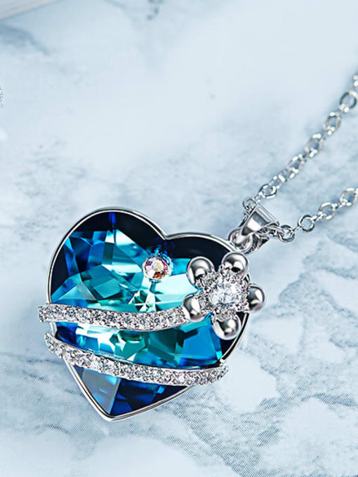 CEIDAI 2018 2018 2018 2018 Heart-shaped austrian Crystal Necklace 3