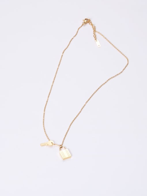 GROSE Titanium With Gold Plated Simplistic Locket Necklaces 2