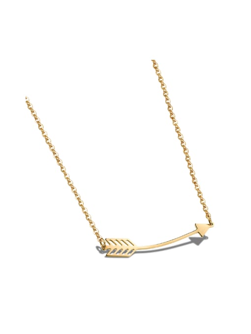 Gold Simple Little Arrow Pendant Titanium Women Necklace