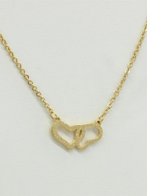 XIN DAI Double Heart-shaped Fashion Necklace 0