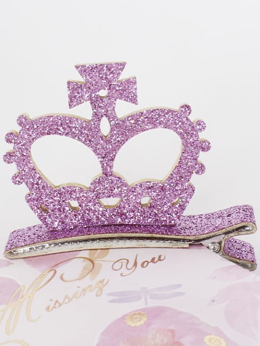 Flat Clip Pink Small Crown Hair clip