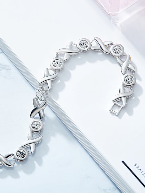 CEIDAI S925 Silver Crystal Bracelet 2