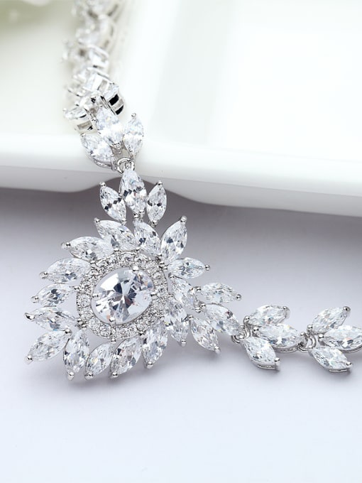 BLING SU Copper inlaid AAA zircon bridal luxury Necklace 1
