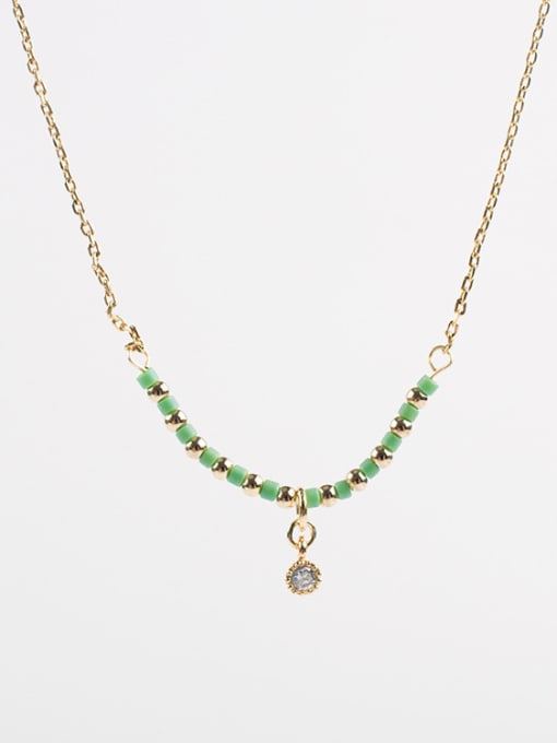 Lang Tony Women Exquisite V Shaped Gemstone Necklace 1