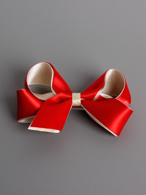 Red Twisting Bow Hairclip