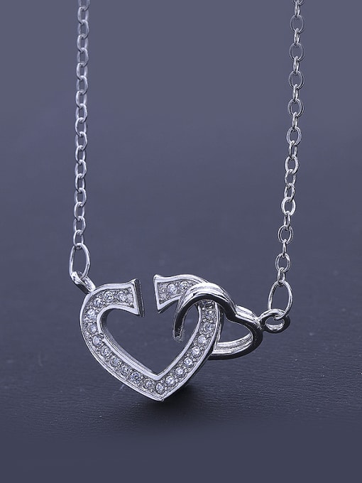 One Silver Temperament Heart Necklace 0