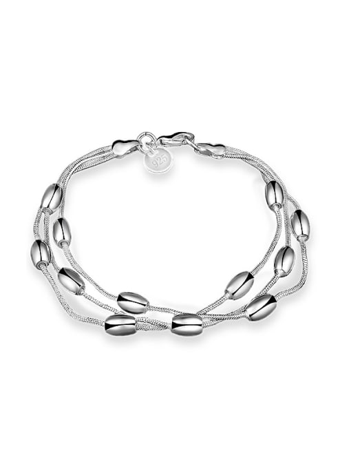Ya Heng Fashion Multi-layers Oval Beads Copper Bracelet 0
