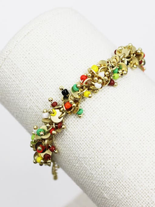 Lang Tony Charming Adjustable Length Colorful Natural Stone Bracelet 1