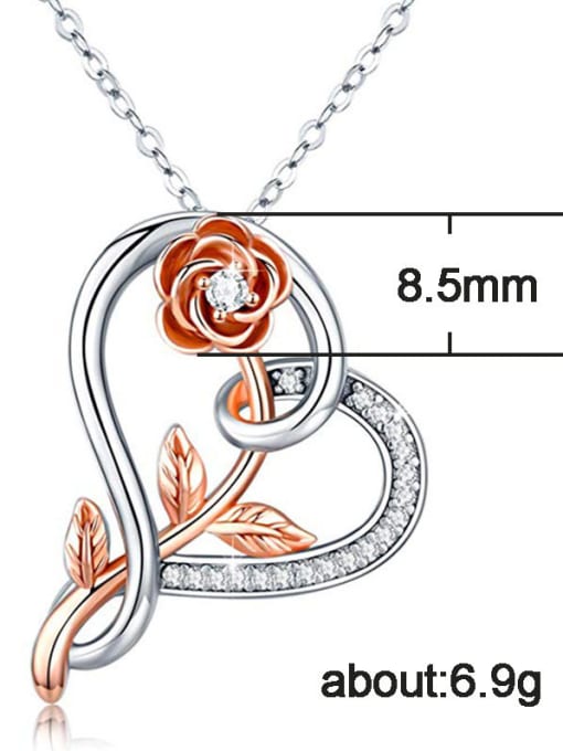 MATCH Copper With Platinum Plated Simplistic Flower Necklaces 1