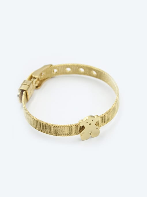 Golden Belt Shape Gold Plated Women Bracelet