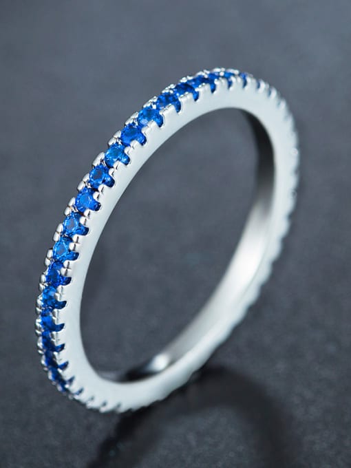 Blue Blue Geometric Ring