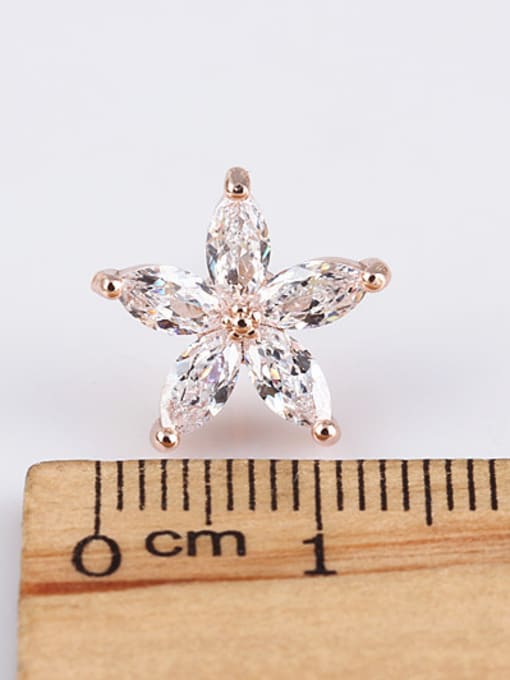 Qing Xing Shengruxiahua AAA Zircon All-match Elegant Platinum Plated Anti-allergic Cluster earring 2