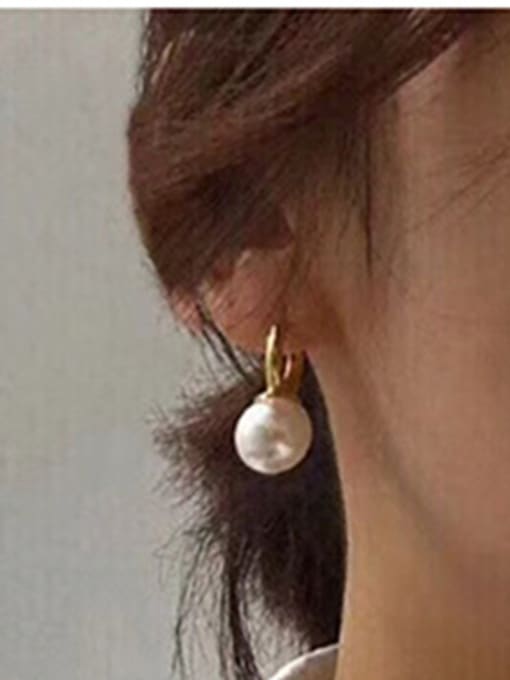 LI MUMU Cooper with Imitation pearl classic Stud Earrings 2