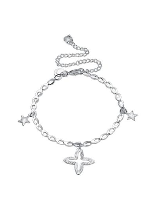 OUXI Simple Hollow Stars Women Anklet