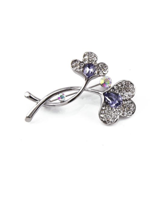 Inboe 2018 2018 2018 2018 Platinum Plated Crystals Brooch 0