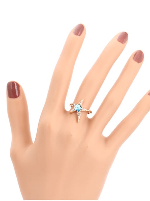 ZK Starfish Shaped Fashion Women Birthday Gift Ring 1