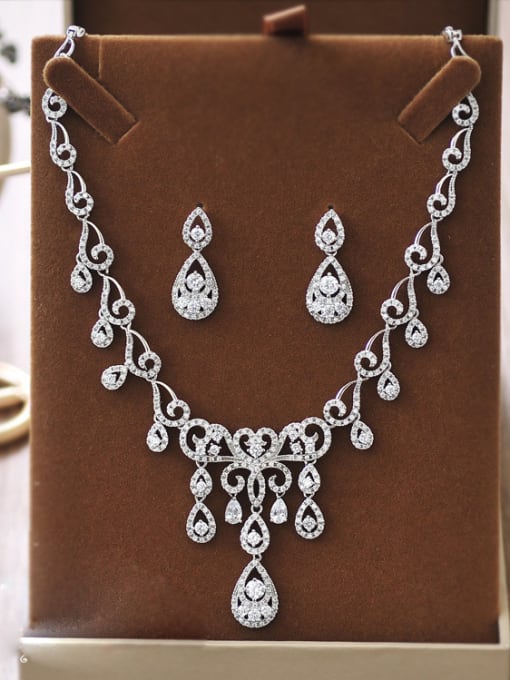 Luxu Luxury Two Pieces Jewelry Fashion Wedding Accessories 1